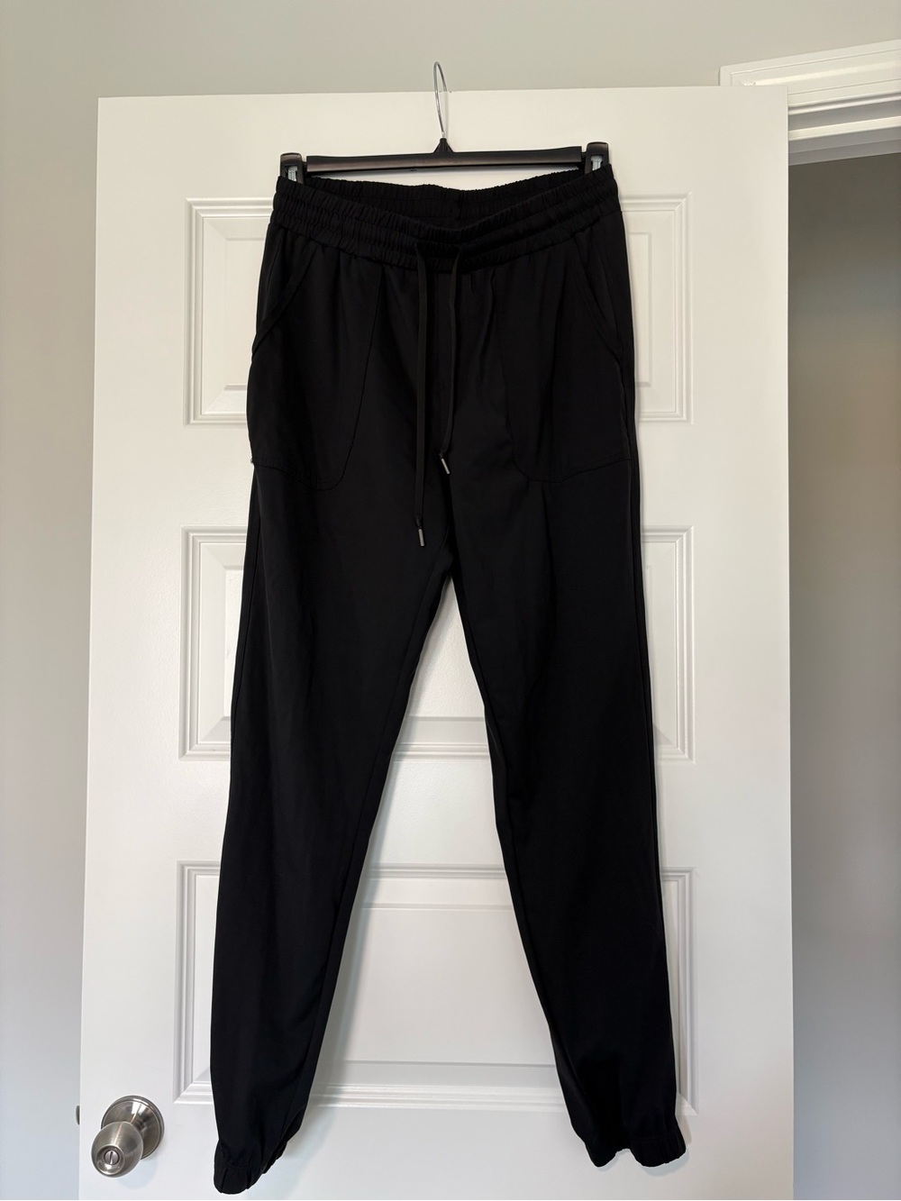 Women's Black Jogger Pants Size Large Athleisure Gym Girl Casual Streetwear